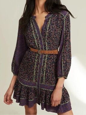 Veronica Beard Xanita Floral Mini Dress Size 2 NWT